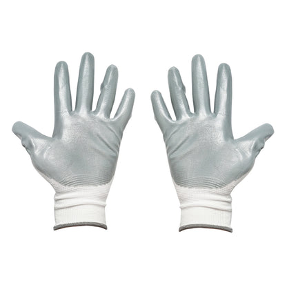 White-gray cotton work gloves size 9 Breckner Germany