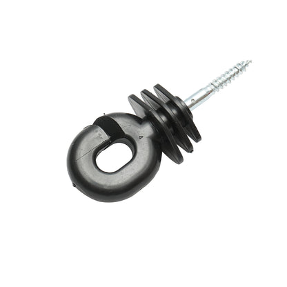 Black corrugated insulator 5.9mm, 100x40mm for electric fence wire Breckner Germany