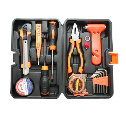 Combined tool and equipment set 16 pieces