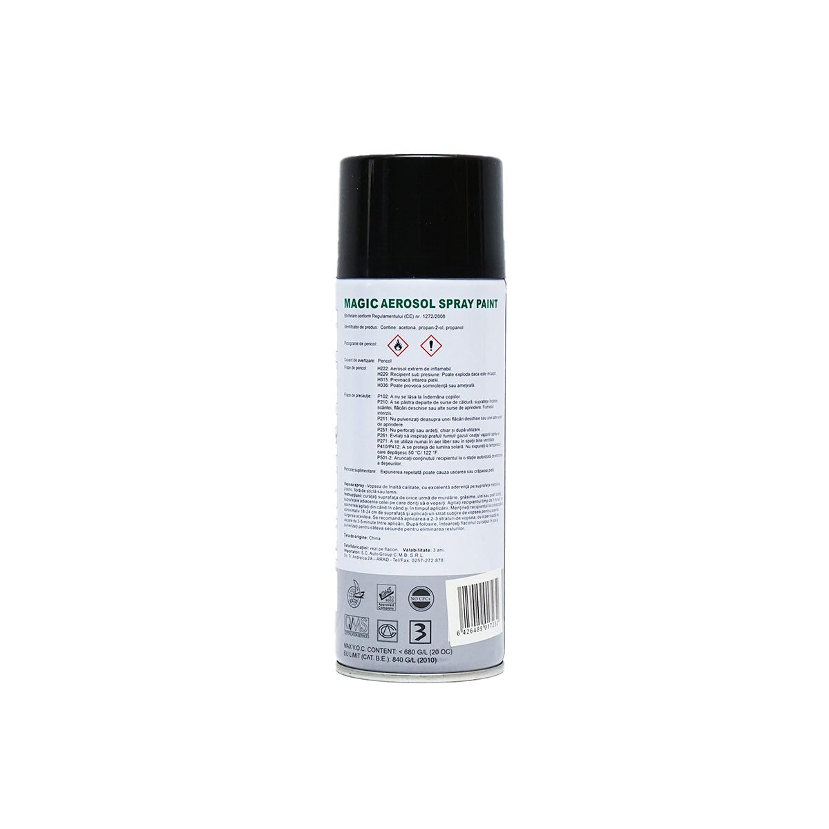 Magic black matte spray paint 004 450 ml