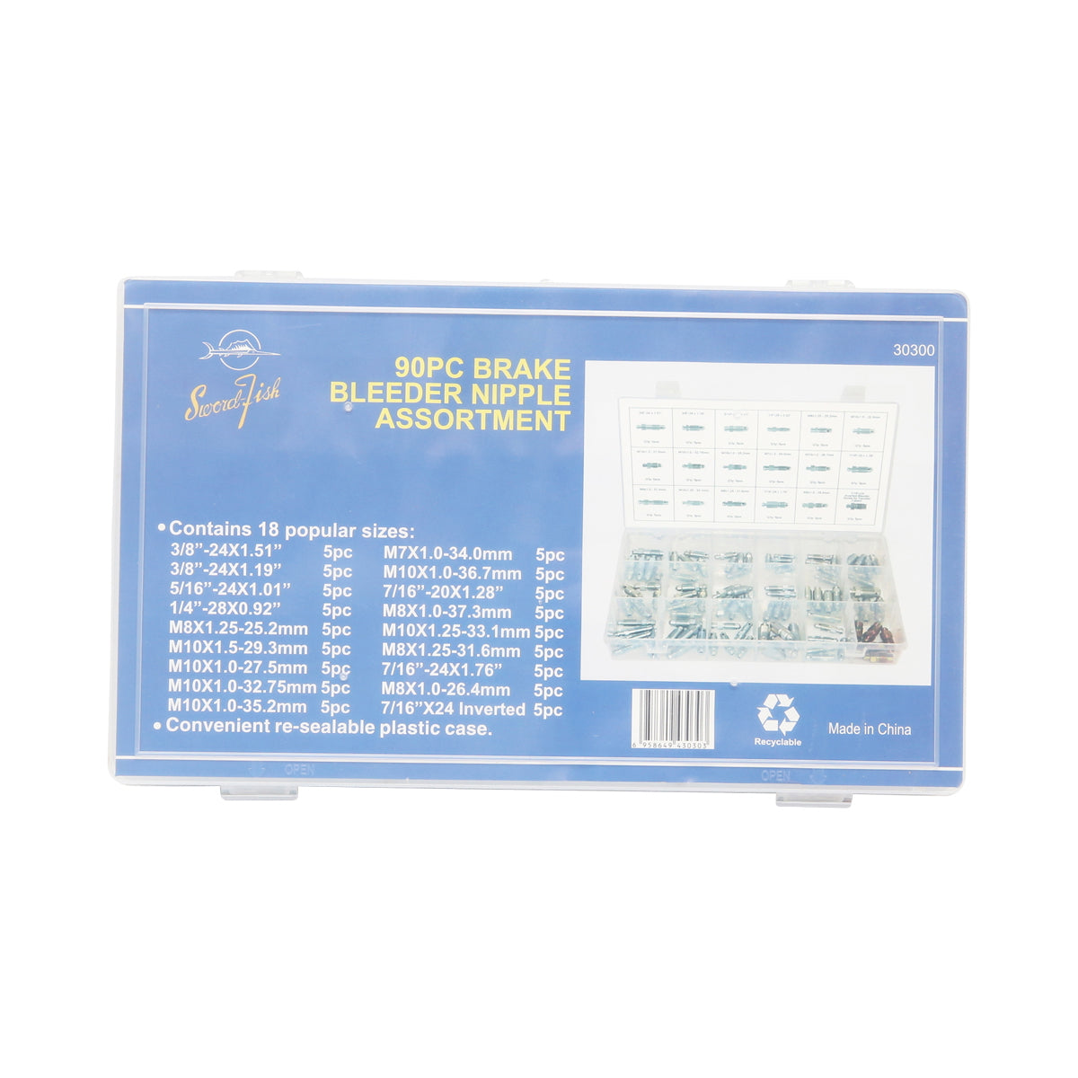 90-piece air vent screwdriver kit for brake installations