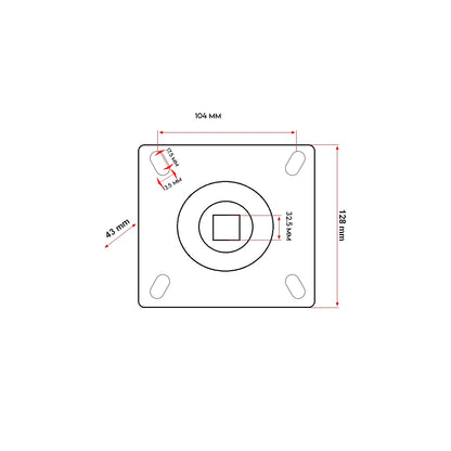 Bearing housing ST491 square=32.5mm