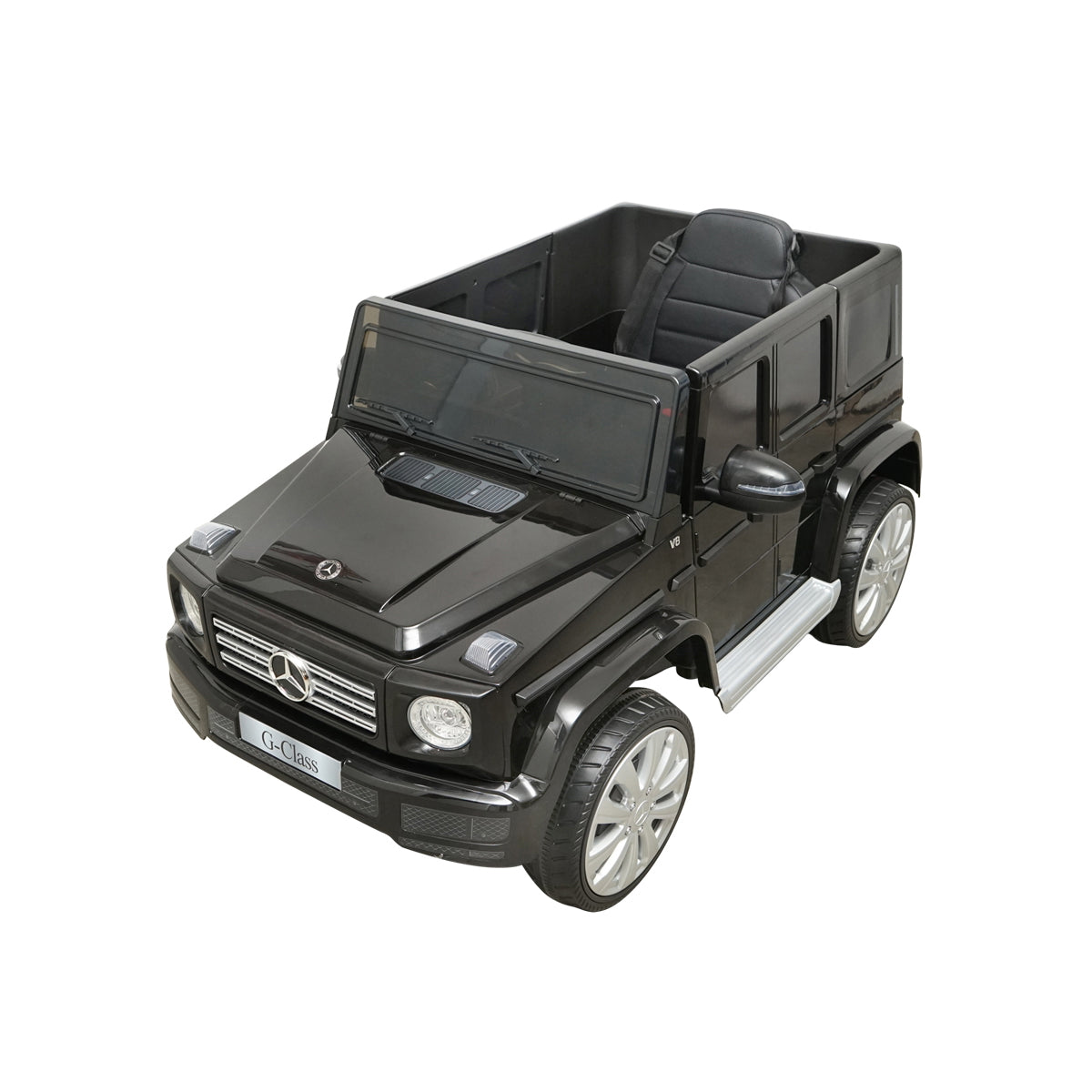 Electric car with 6V/7Ah battery and remote control for children Mercedes G500 JJ2077 black with leather seat