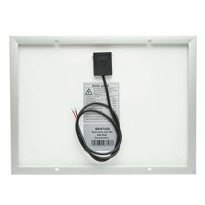 20W monocrystalline solar panel 400x300x17mm with a 10A voltage regulator, 12/24V Breckner Germany