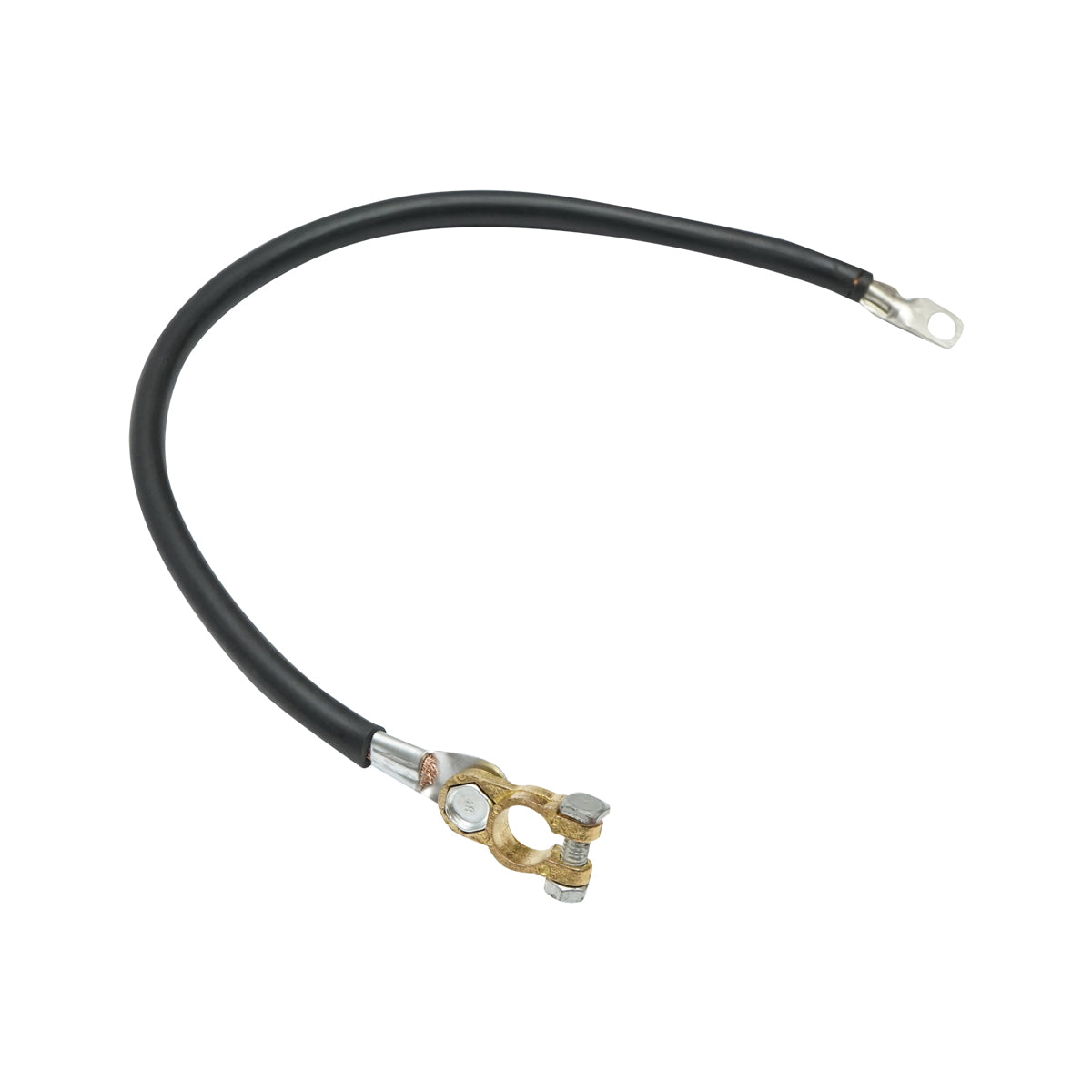 Wiring/Bridge cable for battery connection 500mm with terminal clamp, ring terminal, secured with Breckner Germany screw.