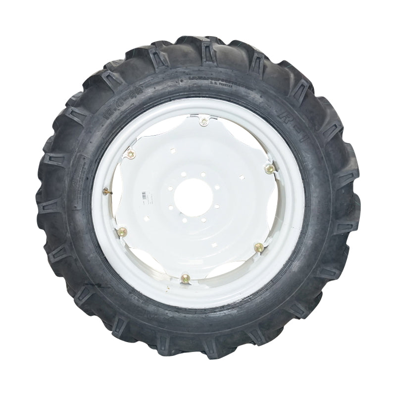 Complete wheel 12.4/28 8PR R-1 rear tread for UTB U-445 tractor