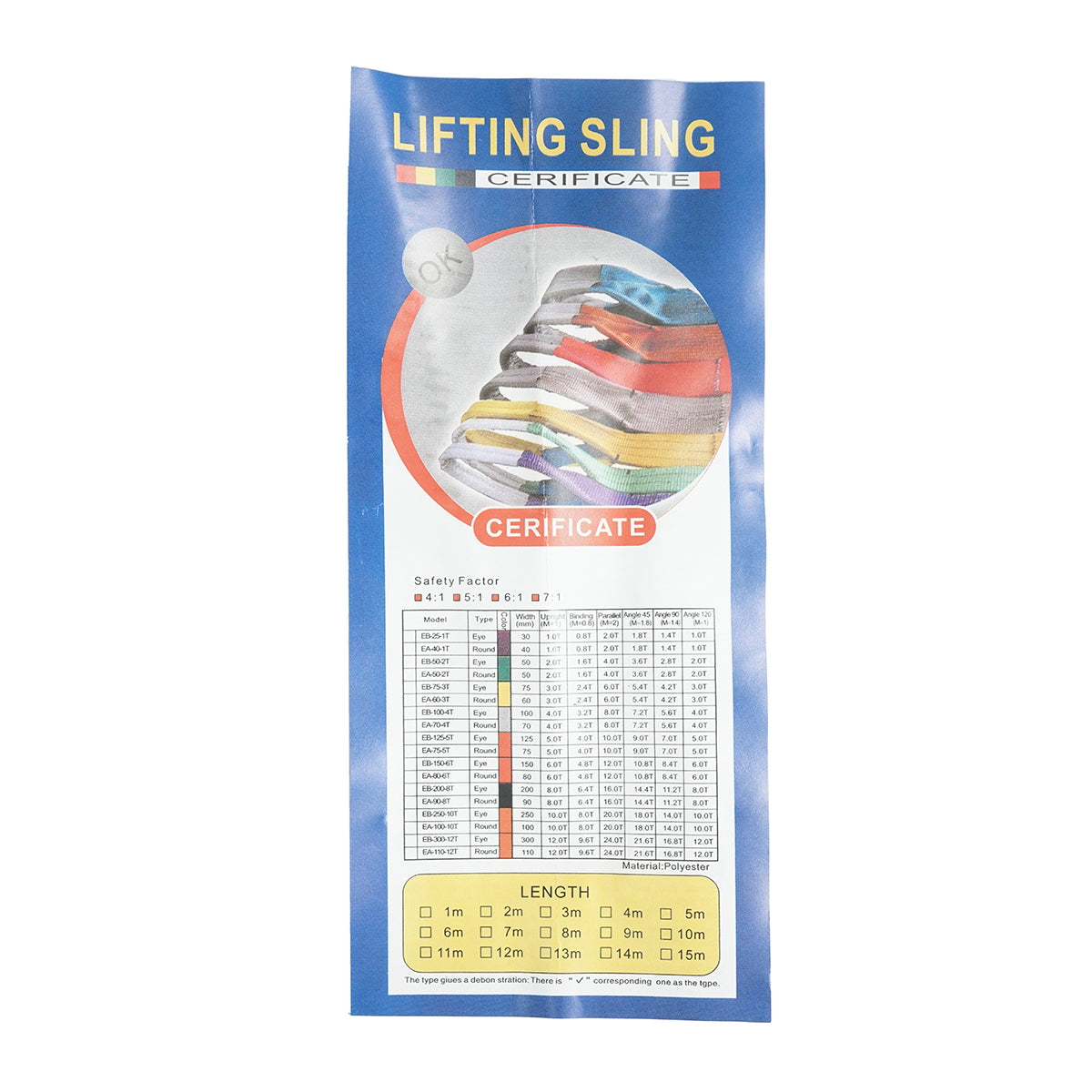 Lifting strap 1m x 50mm 2T Breckner Germany