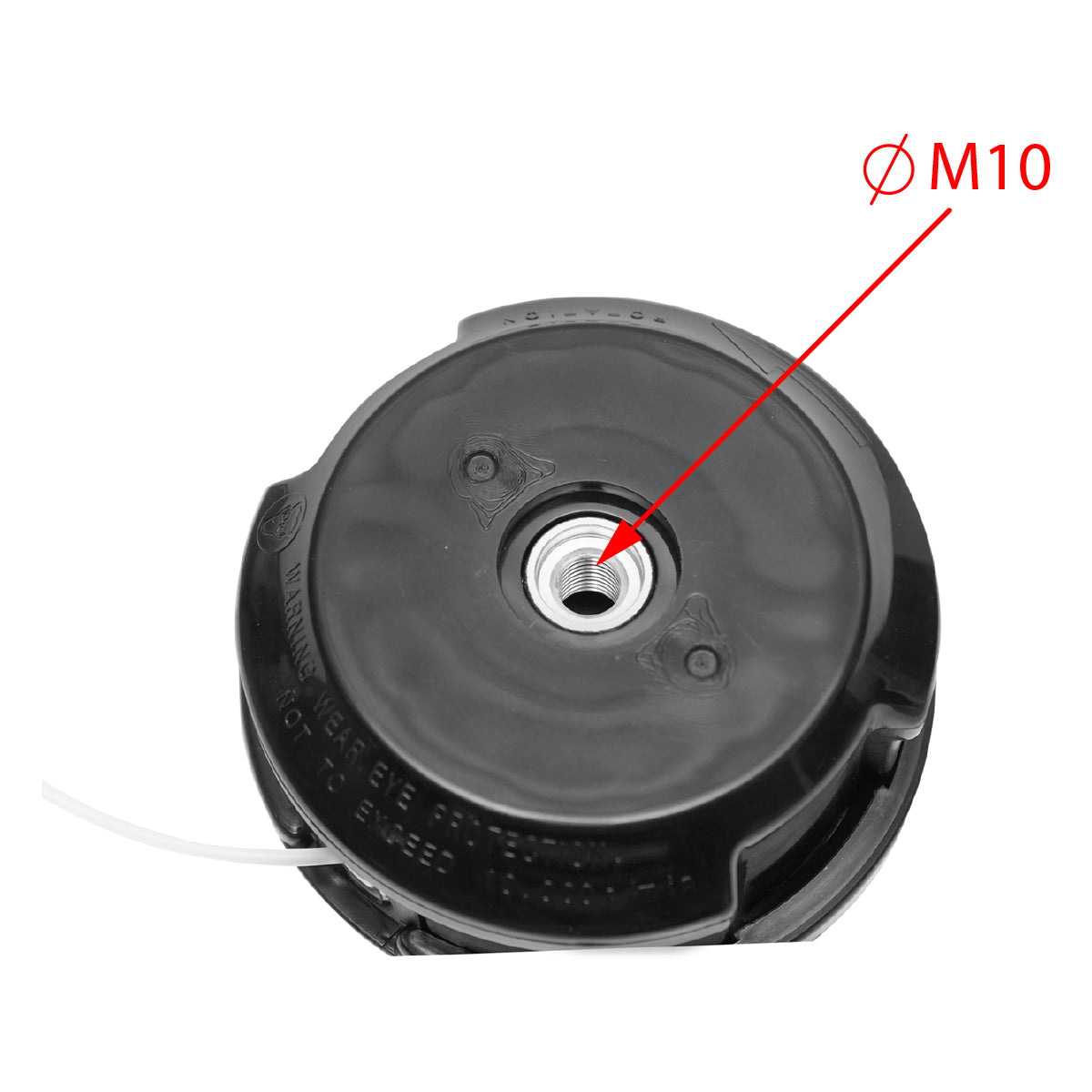 Universal drum cap for brush cutter with wire fi2.5mm and M10 x P1.25LH screw thread Breckner Germany