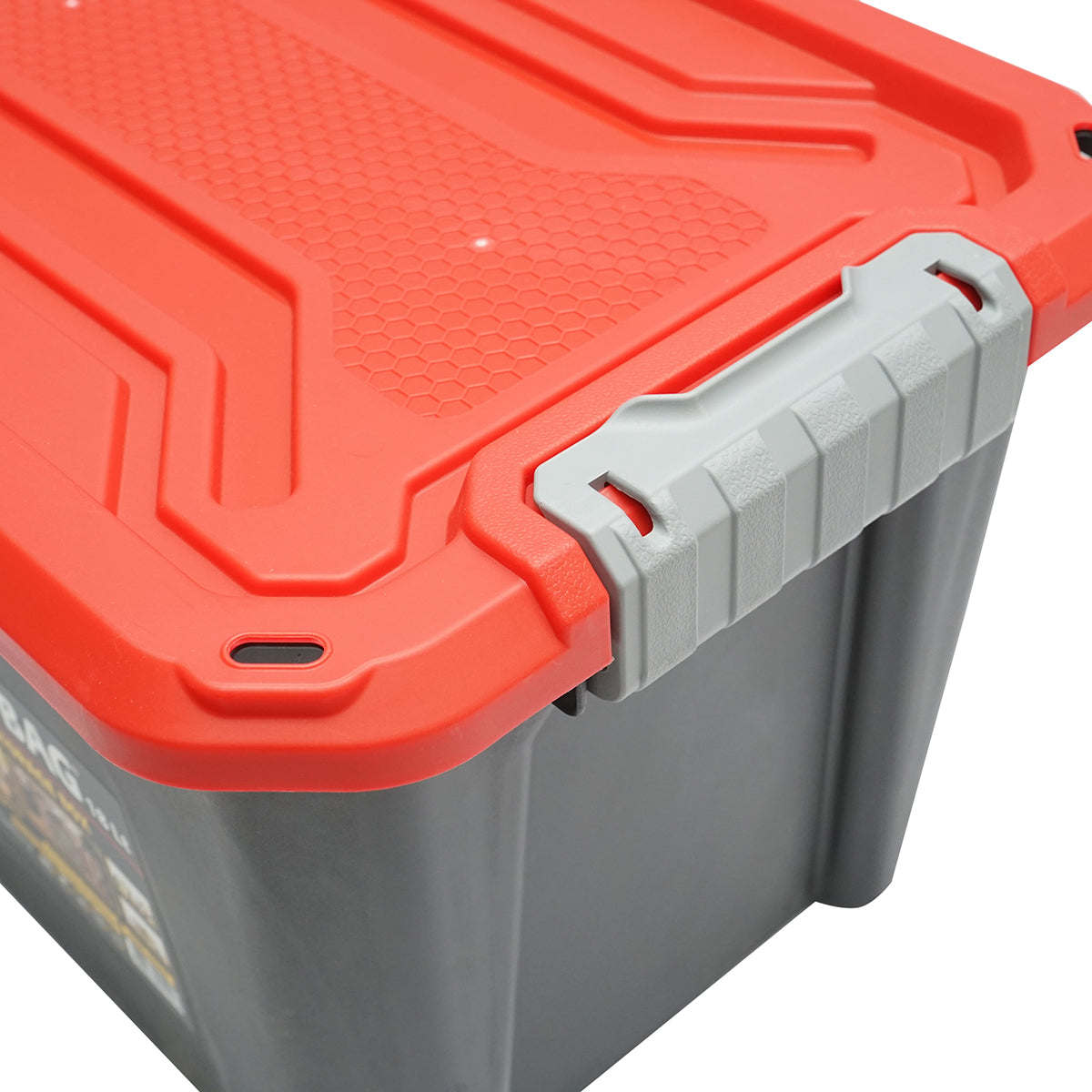 Heavy duty storage box 18L with lid, red 385x295x260mm Breckner Germany