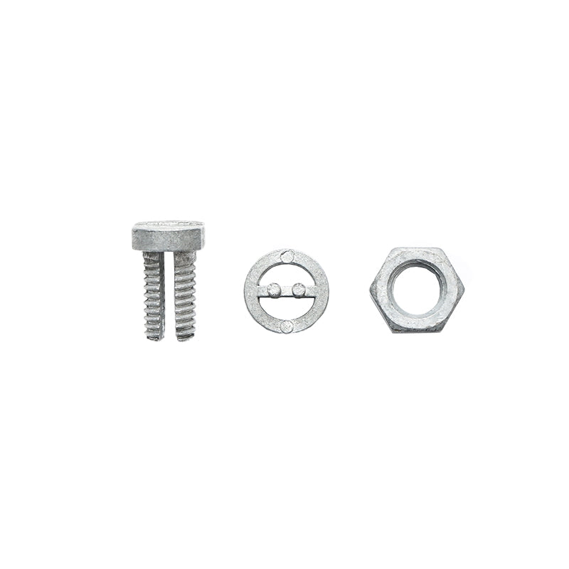 Electric wire connector through threading for electric fence