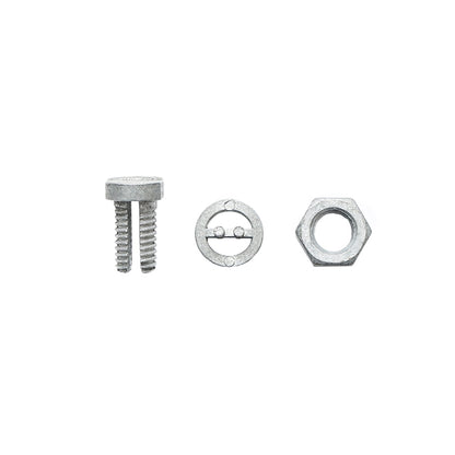 Electric wire connector through threading for electric fence