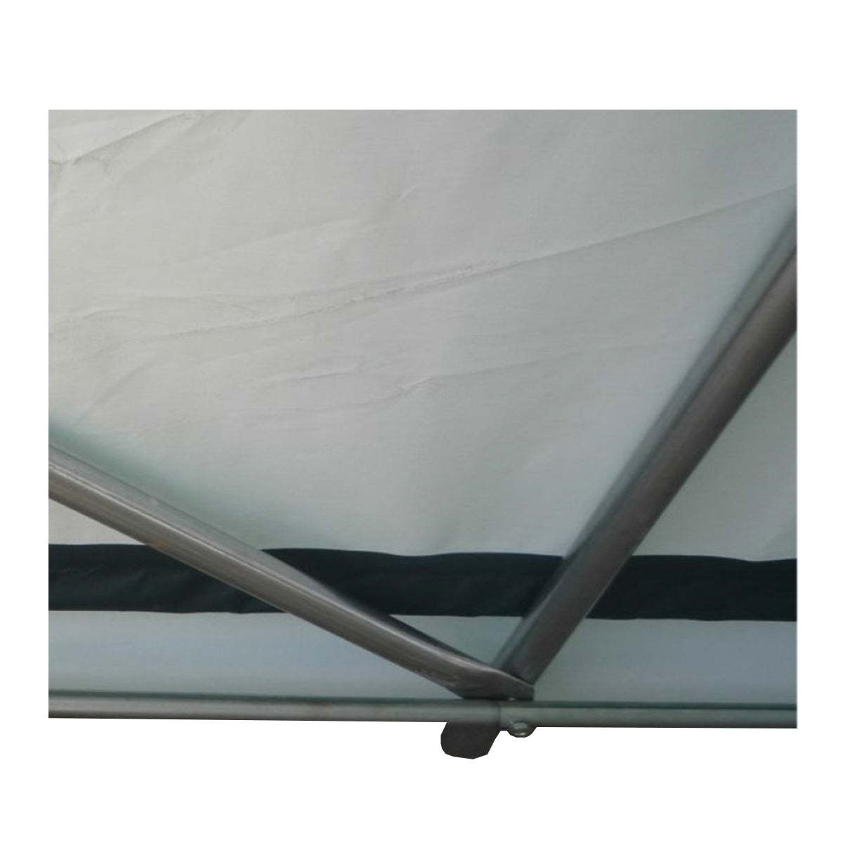 Storage hall with a width of 3.66m, length of 6.1m, height of 2.44m made of PVC with a metal structure.