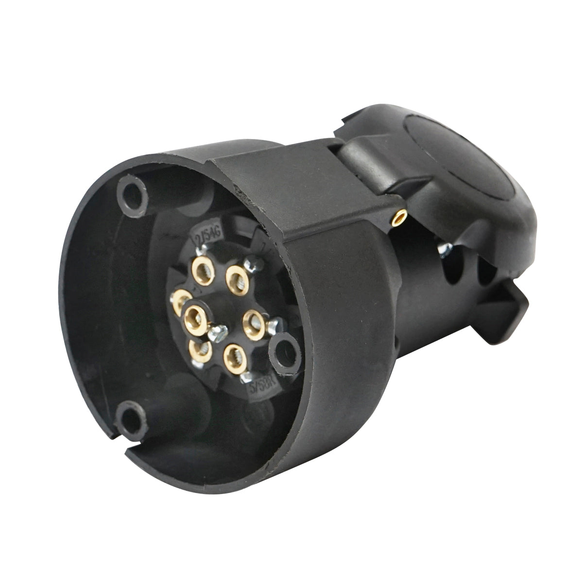 7-pin plug sheet for trailer, housing material is ebonite 12V
