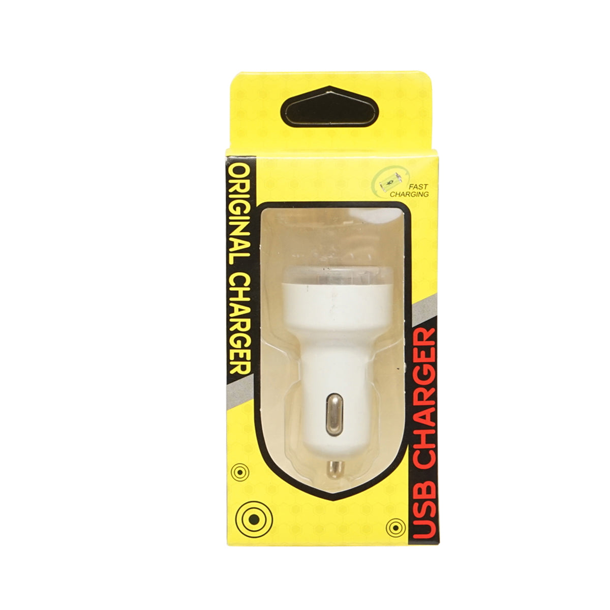 Phone charger plug car cigarette lighter 2 USB 3.1A white - wireless