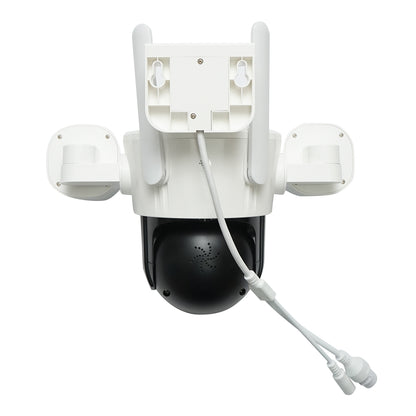 4-lens surveillance camera, 3 objectives 16 MP, WIFI 2.4GHz, 360-degree PTZ rotation with motion sensor, 10X zoom, alarm, IR night vision, human detection and IPC360 Home app.