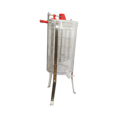 Manual beekeeping centrifuge, transparent honey extractor with 2 frames