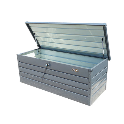 Box, metal storage chest type bench 165x70x63cm