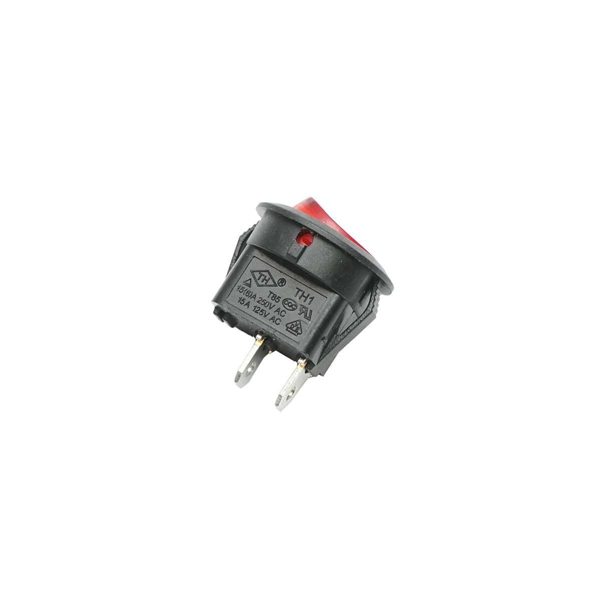 On-off switch button 12V/10A, 250V AC/15(6)A with 2 pins Breckner Germany
