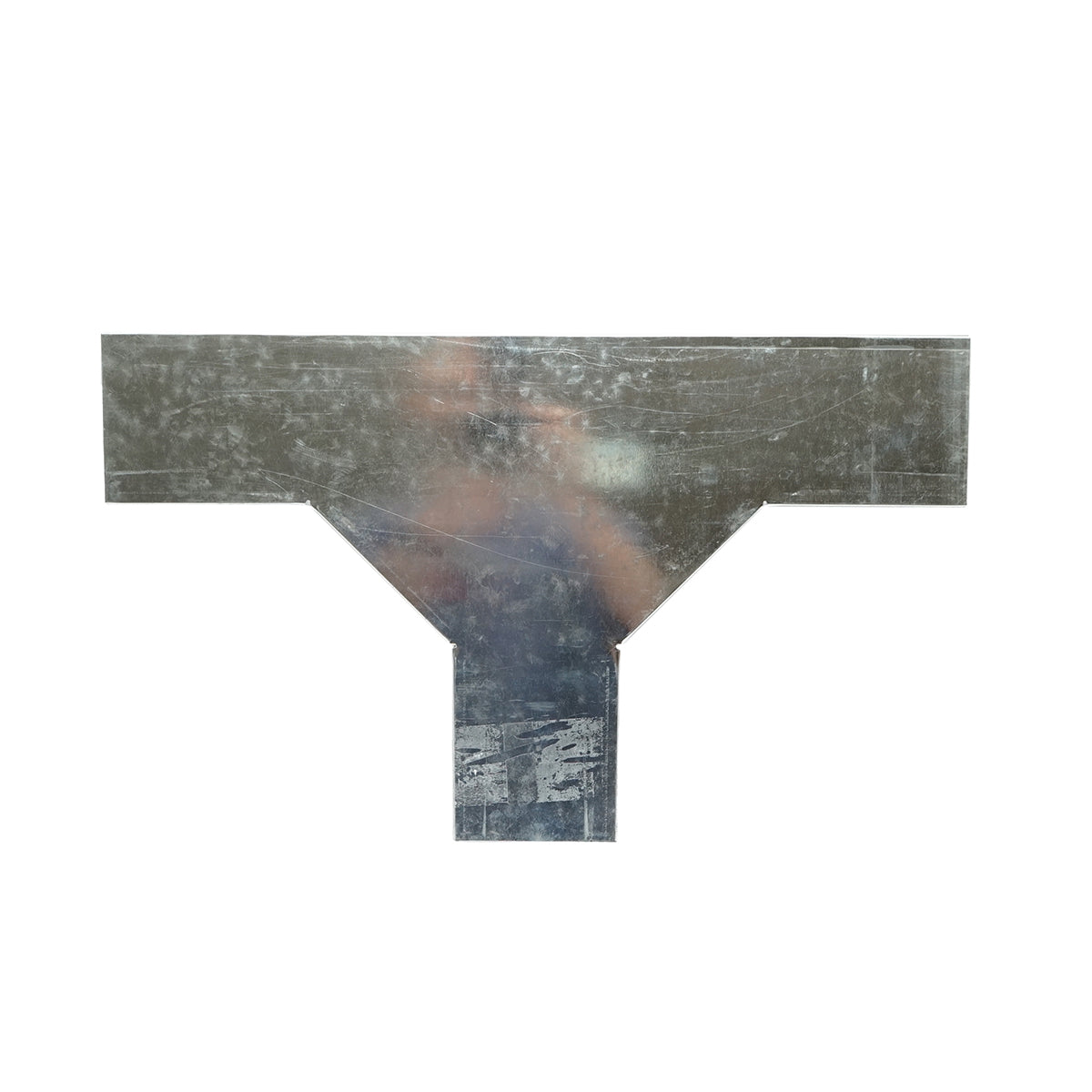 Horizontal T branch made of galvanized steel for gutter 50x100mm