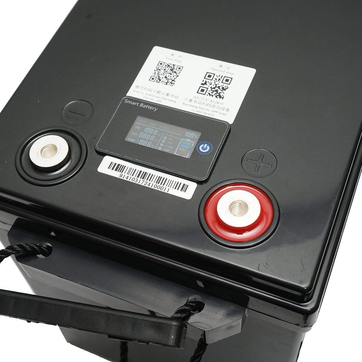 Li-ion LifePo4 Battery 12.8V, 300Ah (deep cycle) with BMS, LCD display and temperature protection Breckner Germany