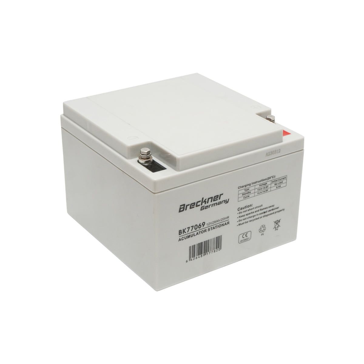 Solar gel battery 12V 28Ah 20HR 175x165x125mm FCD12-28 Breckner Germany