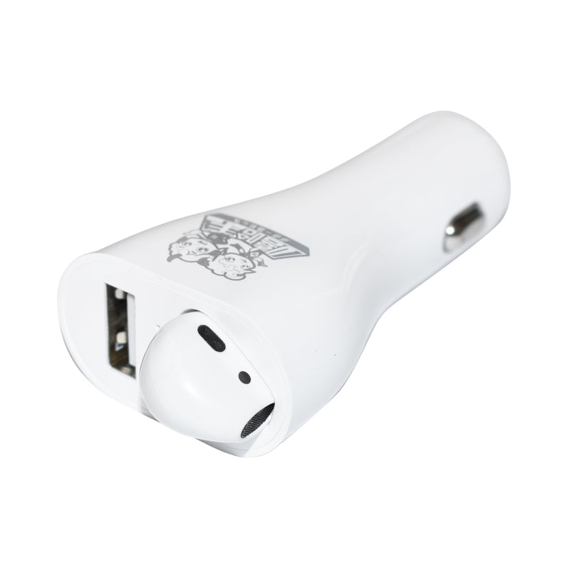 Bluetooth headset with car charger type cigarette lighter
