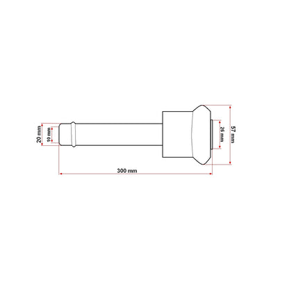 Silicone long nipple for cow milking machine Breckner Germany