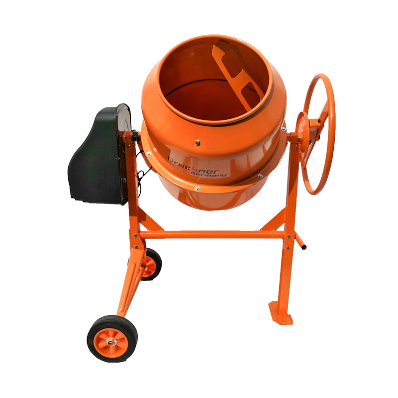 650W concrete mixer, drum volume 160L, gear and crown made of cast iron, 58Kg Breckner Germany