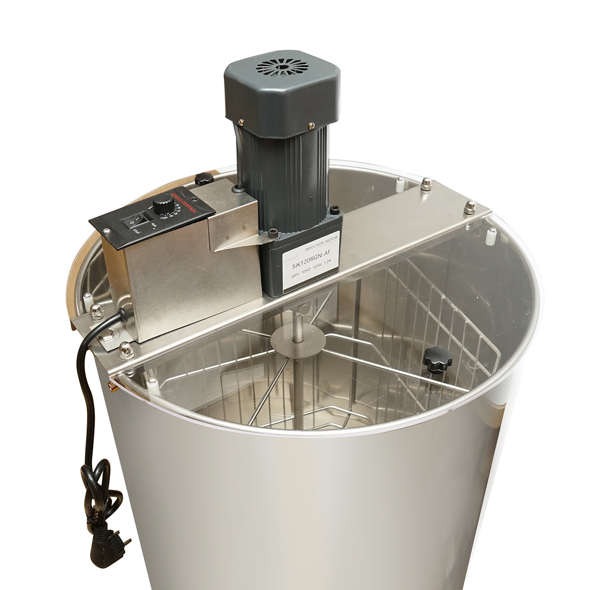 220V electric centrifuge for beekeeping, stainless steel honey extractor with 4 frames