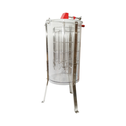 Manual honey extractor, transparent honey centrifuge with 3 frames