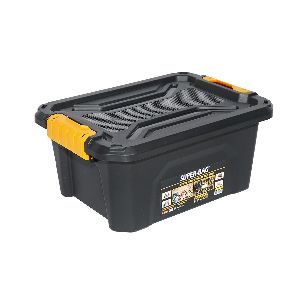 Storage box with lid for heavy loads 12L 385x295x175mm