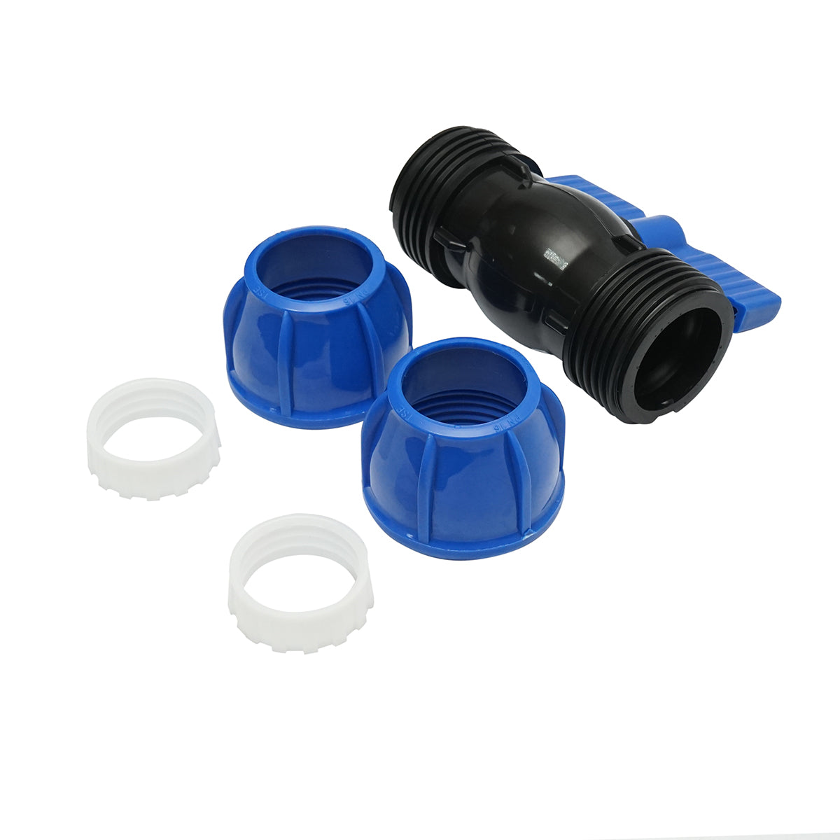 Compression socket-socket valve with internal thread D50x50mm, PN16