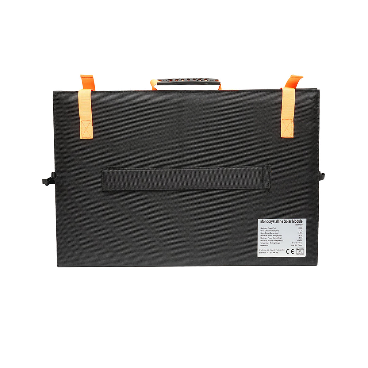 100W monocrystalline photovoltaic solar panel, foldable suitcase type with voltage regulator and USB port Breckner Germany