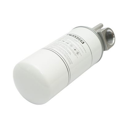 Filter and support (battery) for removing particles from diesel tank, maximum pressure 3.4 Bar, flow rate 94.6 L/min, 30 microns, 1 1/2 -16 UNF Breckner Germany