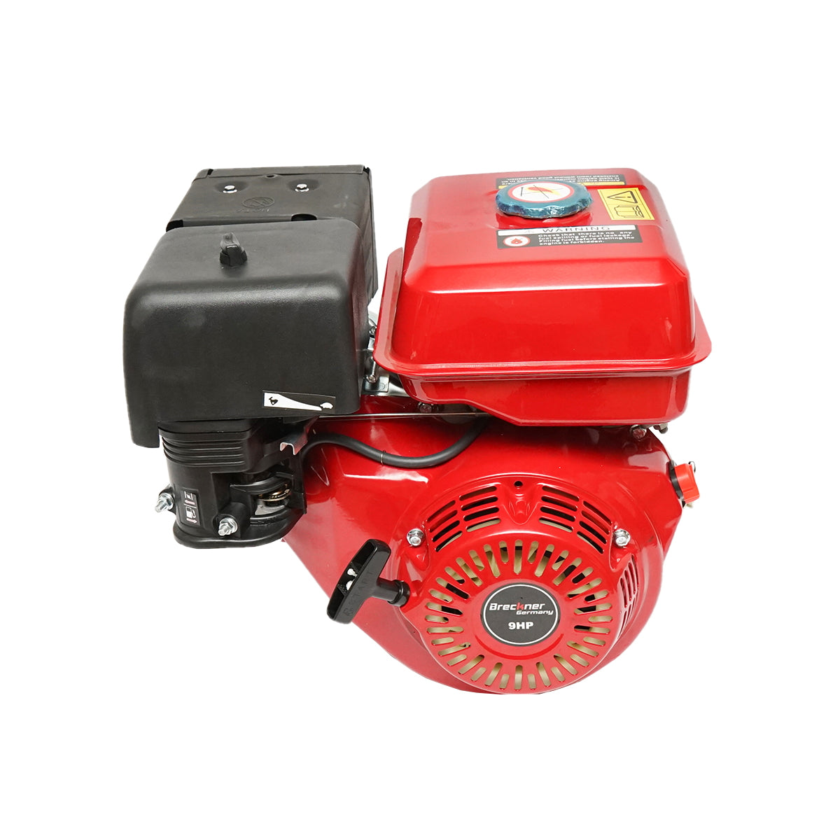 Gasoline engine 9HP, 4 strokes, 25mm shaft with pull start Breckner Germany