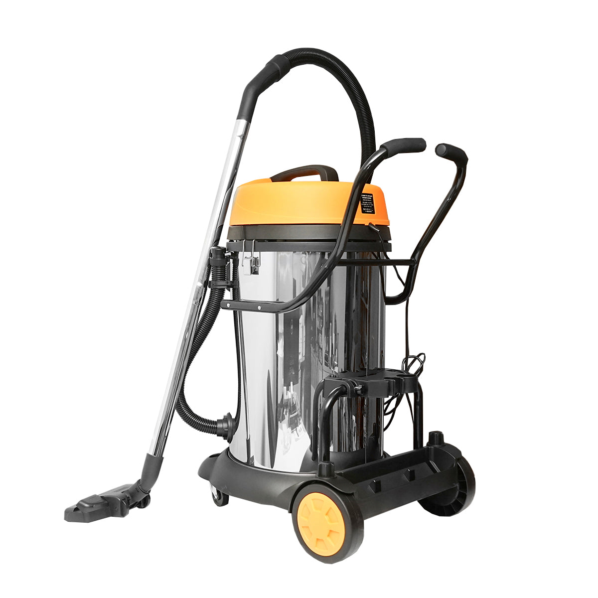 Professional industrial wet/dry vacuum cleaner volume 75L power supply voltage 220V, power 2x1200W stainless steel body Hoteche