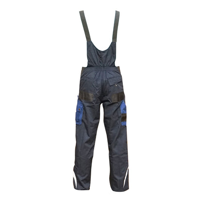 Work pants with bib, polyester and cotton overalls, navy blue, M Breckner Germany