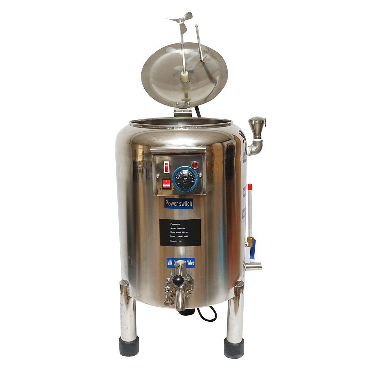 Stainless steel automatic pasteurization machine for milk, juices, capacity 20L, 305x350x300mm