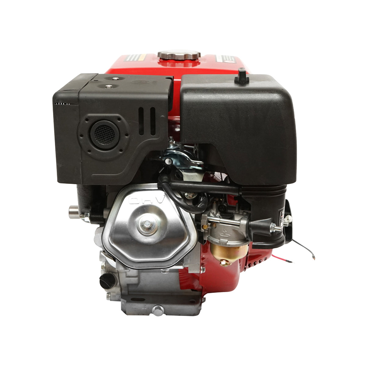 9HP gasoline engine, 4-stroke, 25mm shear pin shaft with 12V/17Ah battery key/rope start Breckner Germany