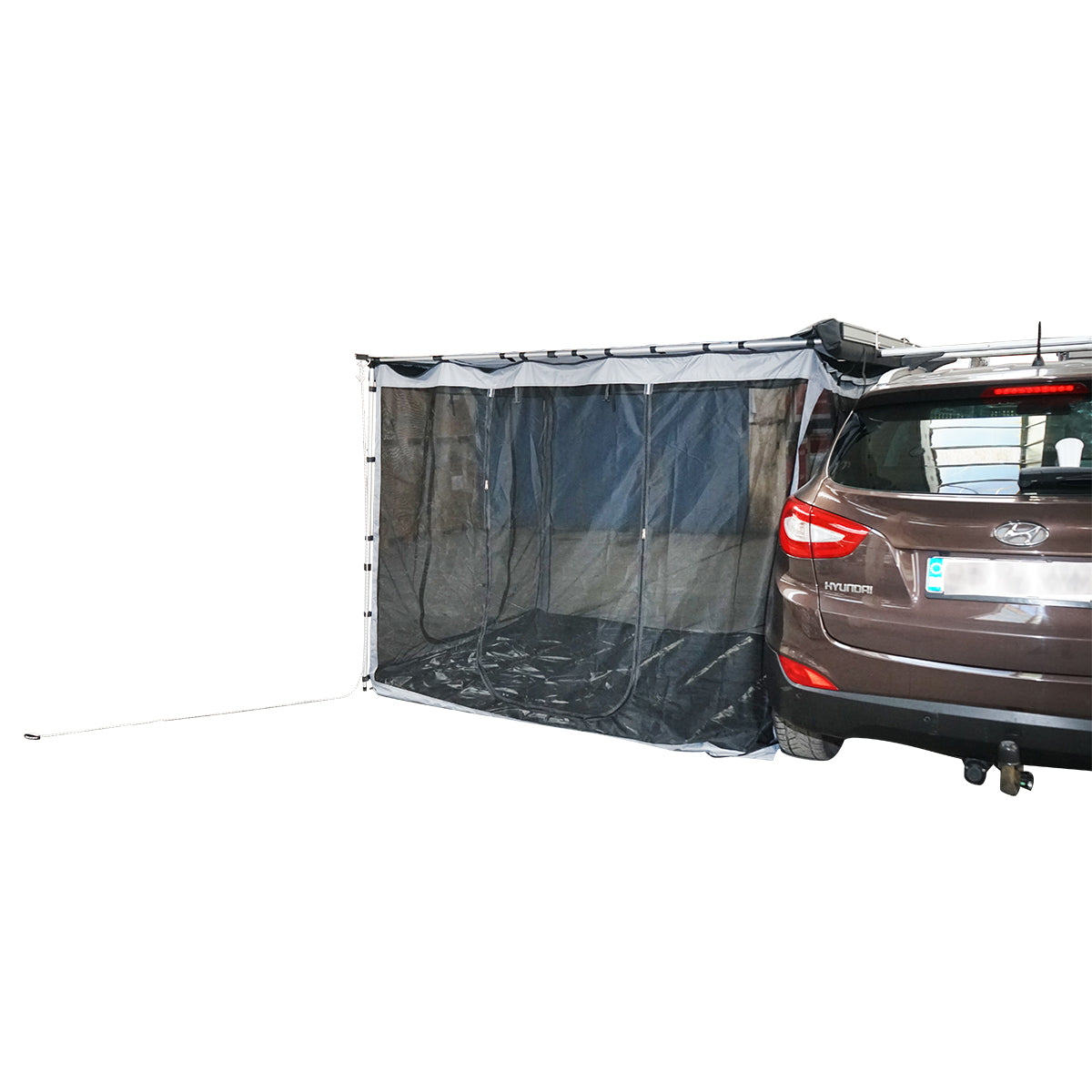 Side car awning 200x250cm, marquee, foldable with ceiling attachment and anti-insect net