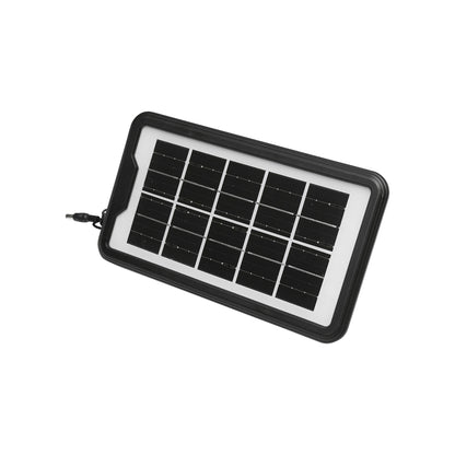 Portable LED lighting kit with 3 bulbs/projector, solar panel and 3.7V, 4500Ah battery for fishing camping GD-8080