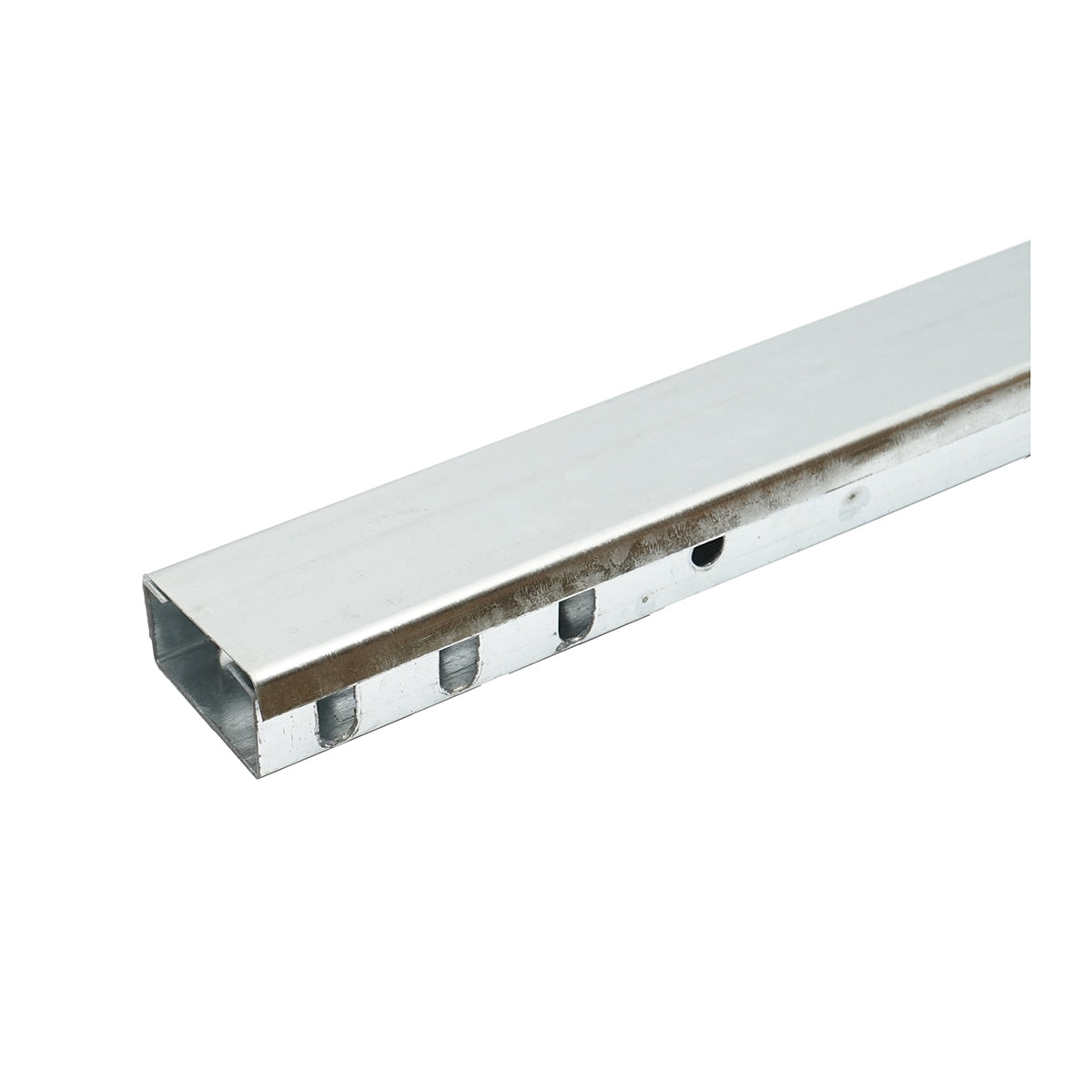 Non-perforated galvanized metal gutter 25x50x2000mm