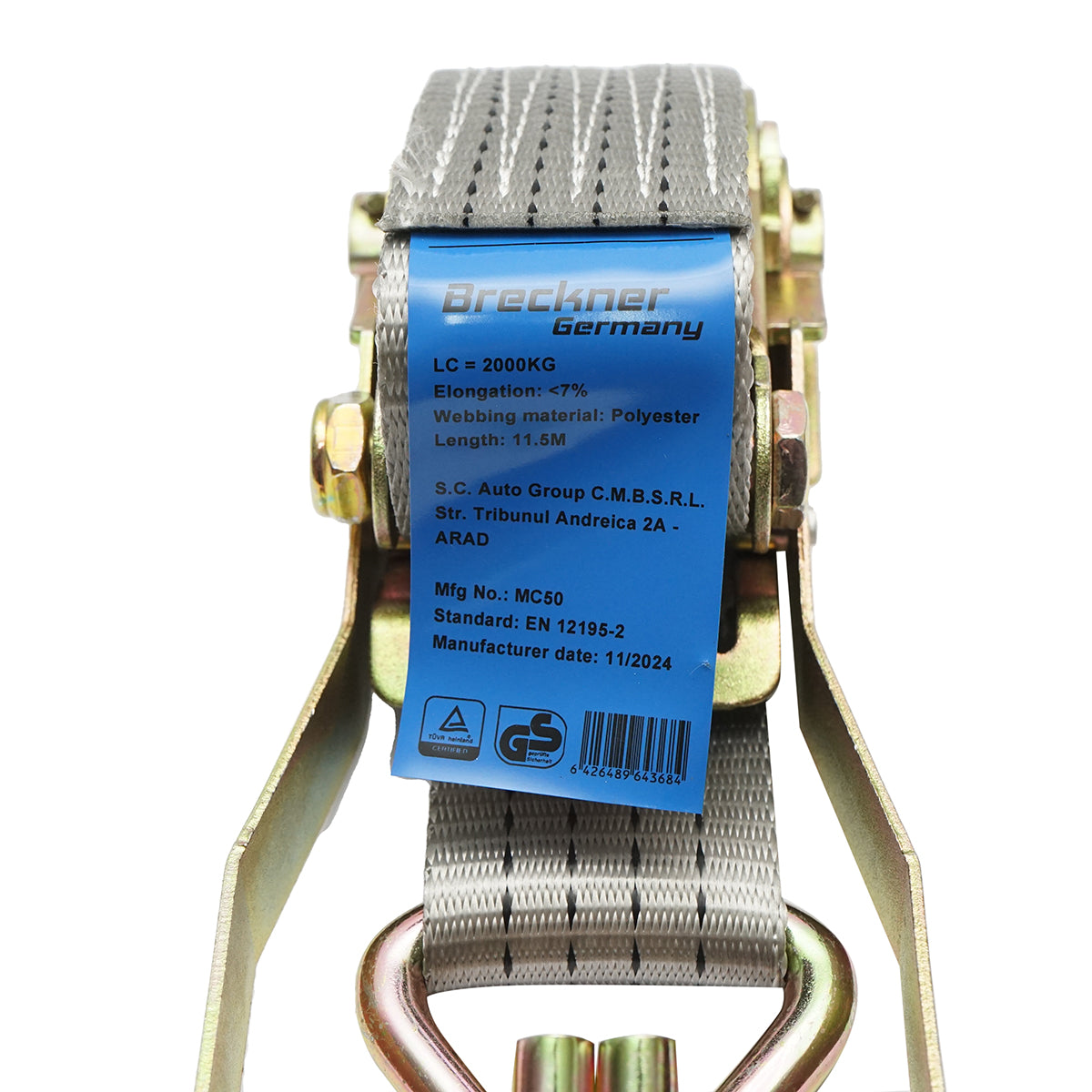 Cargo anchoring strap 11.5mx50mm 2000kg Breckner Germany