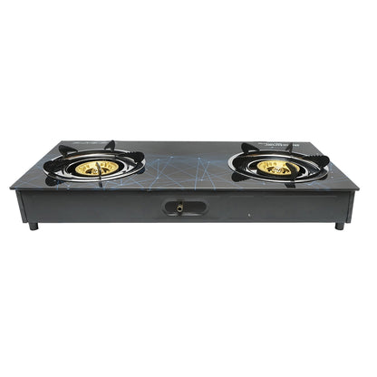 Stove, 2-burner cast iron hob 3KW, tempered glass 700x380x94mm Breckner Germany