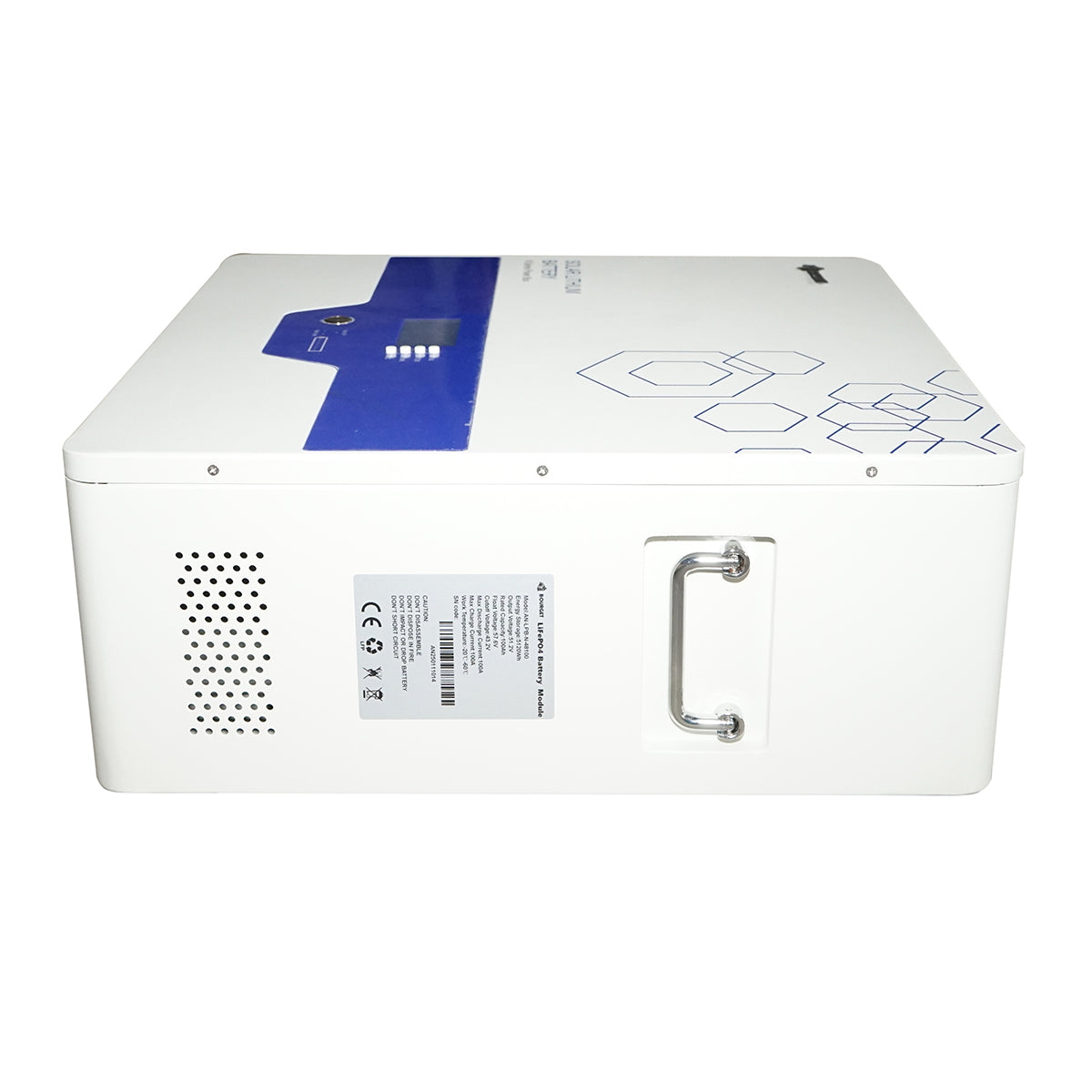 Li-ion LifePo4 Battery 51.2V, 100Ah with BMS, deep cycle, LCD display 570x410x160mm IP54 Bourget