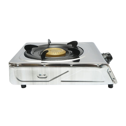 Hob, stainless steel stove with a 2.5KW metal burner, automatic ignition 380x285x94mm Breckner Germany