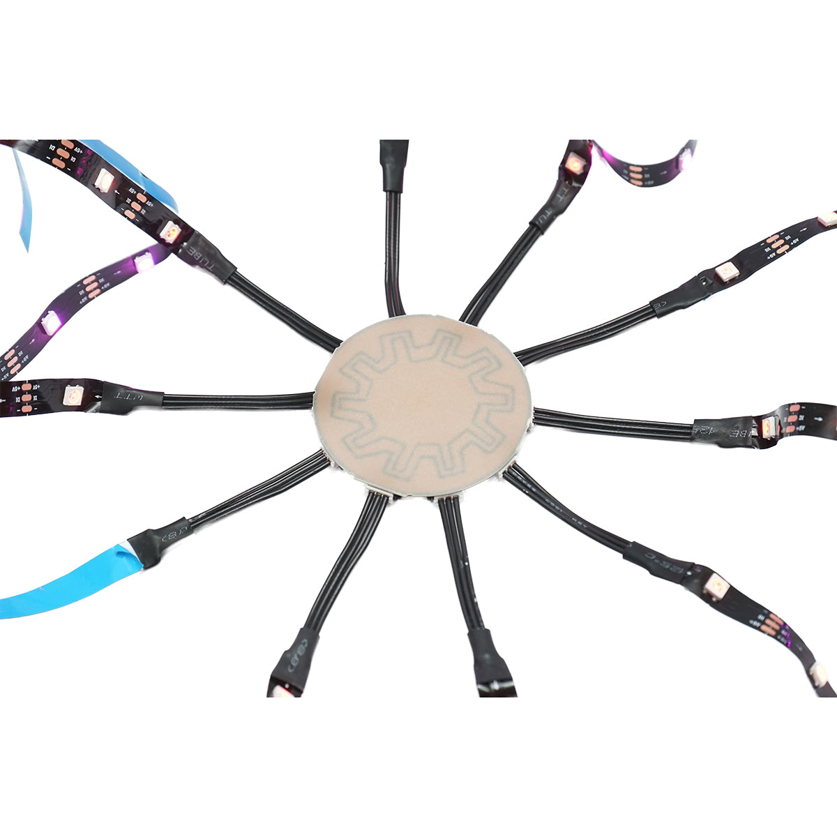 LED strip model fireworks 11x0.5+1x1m 5V, USB, bluetooth, voice control, RGB+IC application Breckner Germany