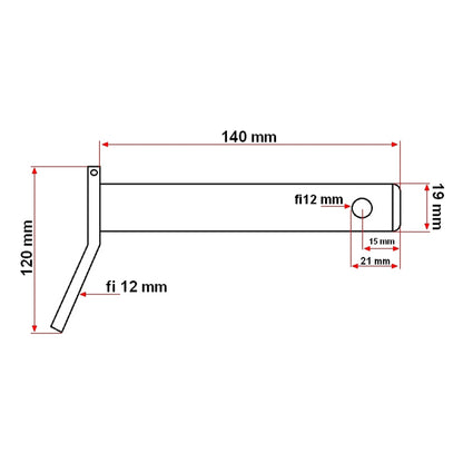Bolt with chain and crank should be 19mm
