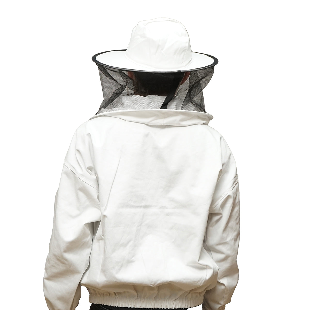 White beekeeping shirt with protective mask size L