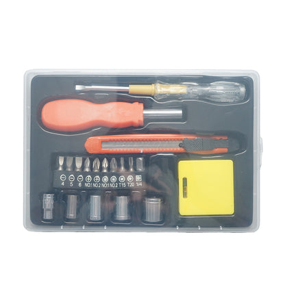 Combined tool and equipment set 19 pieces